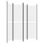 Vierfach-Panel-Raumteiler aus weißem Stoff, 200x180 cm. von , Raumteiler - Ref: Foro24-350214, Preis: 42,46 €, Rabatt: %