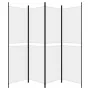 Vierfach-Panel-Raumteiler aus weißem Stoff, 200x180 cm. von , Raumteiler - Ref: Foro24-350214, Preis: 42,46 €, Rabatt: %