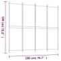 Vierfach-Panel-Raumteiler aus weißem Stoff, 200x180 cm. von , Raumteiler - Ref: Foro24-350214, Preis: 42,46 €, Rabatt: %