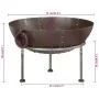 Iron brazier 55x55x38 cm by , Chimneys - Ref: Foro24-351638, Price: 111,72 €, Discount: %