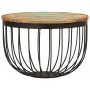 Massiver recycelter Holz- und Stahltisch Ø50x35 cm von , Couchtisch - Ref: Foro24-352025, Preis: 93,59 €, Rabatt: %