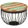 Solid recycled wood and steel coffee table Ø50x35 cm by , Coffee table - Ref: Foro24-352025, Price: 93,59 €, Discount: %