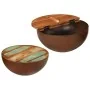 Center tables in the shape of a bowl, 2 units, made of solid recycled wood. by , Coffee table - Ref: Foro24-352050, Price: 13...