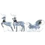 Weihnachtliche Dekoration mit Rentieren und weißem Garten-Schlitten mit 140 LEDs. von , Weihnachtsbeleuchtung - Ref: Foro24-3...