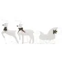 Christmas decoration of white garden reindeer and sleigh with 140 LEDs by , Christmas lights - Ref: Foro24-3100432, Price: 11...