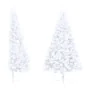 Medio árbol de Navidad con luces y bolas blanco 120 cm de , Arboles de navidad - Ref: Foro24-3077485, Precio: 76,70 €, Descue...