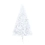 Medio árbol de Navidad con luces y bolas blanco 120 cm de , Arboles de navidad - Ref: Foro24-3077485, Precio: 76,70 €, Descue...