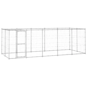 Außengehege aus verzinktem Stahl mit einem Dach, 12,1 m². von , Hundehütten und Zäune - Ref: Foro24-3082304, Preis: 512,62 €,...
