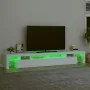 Mueble de TV con luces LED blanco 260x36,5x40 cm de , Muebles TV - Ref: Foro24-3152778, Precio: 195,91 €, Descuento: %