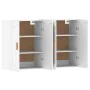 Wall cabinets 2 units engineered wood white by , Sideboards - Ref: Foro24-3197977, Price: 144,99 €, Discount: %