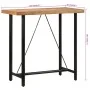 Tall iron and solid acacia wood high table 110x55x107 cm by , Kitchen and dining tables - Ref: Foro24-356370, Price: 246,60 €...