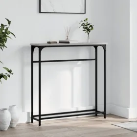 Engineered wood gray Sonoma console table 75x19.5x75 cm by , Side tables - Ref: Foro24-834138, Price: 35,42 €, Discount: %