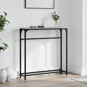 Mesa consola madera de ingeniería gris Sonoma 75x19,5x75 cm de , Mesas auxiliares - Ref: Foro24-834138, Precio: 32,92 €, Desc...