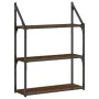 Estantería de pared madera ingeniería marrón roble 60x21x78,5cm de , Estantes y estanterías - Ref: Foro24-835453, Precio: 38,...