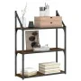 Engineered wood brown oak wall shelf 60x21x78.5cm by , Shelves and shelves - Ref: Foro24-835453, Price: 38,94 €, Discount: %