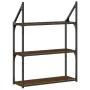 Engineered wood brown oak wall shelf 60x21x78.5cm by , Shelves and shelves - Ref: Foro24-835453, Price: 38,94 €, Discount: %