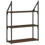 Estantería de pared madera ingeniería marrón roble 60x21x78,5cm de , Estantes y estanterías - Ref: Foro24-835453, Precio: 38,...