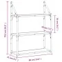 Engineered wood brown oak wall shelf 60x21x78.5cm by , Shelves and shelves - Ref: Foro24-835453, Price: 38,94 €, Discount: %