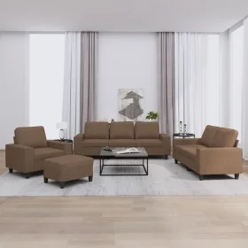 4-piece brown fabric sofa set by , Sofas - Ref: Foro24-3201877, Price: 789,97 €, Discount: %