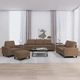 Viersitzer-Sofa-Set aus braunem Stoff von , Sofas - Ref: Foro24-3201877, Preis: 789,97 €, Rabatt: %