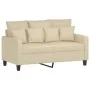 3-piece sofa set with cream fabric cushions by , Sofas - Ref: Foro24-3201674, Price: 522,61 €, Discount: %