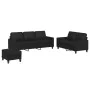 3-piece black faux leather sofa set with cushions by , Sofas - Ref: Foro24-3201423, Price: 482,31 €, Discount: %