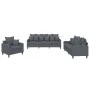 Dreiteiliges Sofaset mit dunkelgrauen Samtkissen. von , Sofas - Ref: Foro24-3201681, Preis: 640,72 €, Rabatt: %