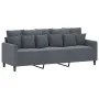 3-piece dark gray velvet sofa set with cushions by , Sofas - Ref: Foro24-3201681, Price: 640,72 €, Discount: %