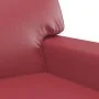 3-piece red dyed faux leather sofa set with cushions by , Sofas - Ref: Foro24-3201932, Price: 607,07 €, Discount: %