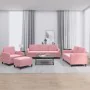 Viersitzer-Sofa-Set aus rosa Samtstoff von , Sofas - Ref: Foro24-3201947, Preis: 752,11 €, Rabatt: %