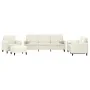 Sofagarnitur mit 4-teiligen cremefarbenen Samtkissen. von , Sofas - Ref: Foro24-3201972, Preis: 785,56 €, Rabatt: %