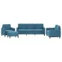Viersitzer-Sofa-Set aus blauem Samt von , Sofas - Ref: Foro24-3201953, Preis: 748,71 €, Rabatt: %