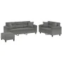 Juego de sofás con cojines 3 piezas tela microfibra gris oscuro de , Sofás - Ref: Foro24-3202358, Precio: 622,16 €, Descuento: %