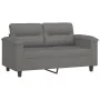 3-piece dark gray microfiber fabric sofa set with cushions by , Sofas - Ref: Foro24-3202358, Price: 621,38 €, Discount: %