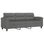 3-piece dark gray microfiber fabric sofa set with cushions by , Sofas - Ref: Foro24-3202358, Price: 621,38 €, Discount: %