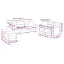 Dreiteiliges Sofaset mit dunkelgrauen Mikrofaserkissen. von , Sofas - Ref: Foro24-3202358, Preis: 621,38 €, Rabatt: %