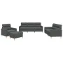 Juego de sofás con cojines 4 piezas tela gris oscuro de , Sofás - Ref: Foro24-3201545, Precio: 657,55 €, Descuento: %