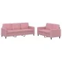 Juego de sofás 2 piezas terciopelo rosa de , Sofás - Ref: Foro24-3202017, Precio: 545,56 €, Descuento: %