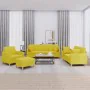 Set of sofas with 4 light yellow fabric cushions by , Sofas - Ref: Foro24-3202083, Price: 666,02 €, Discount: %