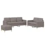 Sofagarnitur mit 3-teiligen Kissen, Stoff in Grau-Taupe. von , Sofas - Ref: Foro24-3202133, Preis: 509,60 €, Rabatt: %