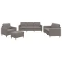 Juego de sofás con cojines 4 piezas tela gris taupe de , Sofás - Ref: Foro24-3202069, Precio: 648,14 €, Descuento: %