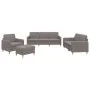 Set of sofas with 4 pieces of gray taupe fabric cushions by , Sofas - Ref: Foro24-3202069, Price: 649,37 €, Discount: %