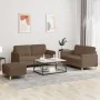 Three-piece sofa set with brown fabric cushions. by , Sofas - Ref: Foro24-3202097, Price: 458,21 €, Discount: %