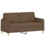 Three-piece sofa set with brown fabric cushions. by , Sofas - Ref: Foro24-3202097, Price: 458,21 €, Discount: %