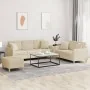 3-piece sofa set with cream fabric cushions by , Sofas - Ref: Foro24-3202144, Price: 531,90 €, Discount: %