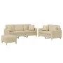 3-piece sofa set with cream fabric cushions by , Sofas - Ref: Foro24-3202144, Price: 531,90 €, Discount: %