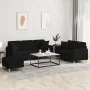 Three-piece sofa set with black fabric cushions by , Sofas - Ref: Foro24-3202146, Price: 657,50 €, Discount: %