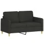 Three-piece sofa set with black fabric cushions by , Sofas - Ref: Foro24-3202146, Price: 657,50 €, Discount: %