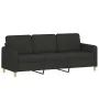 Three-piece sofa set with black fabric cushions by , Sofas - Ref: Foro24-3202146, Price: 657,50 €, Discount: %
