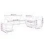 Schwarzes Sofaset mit 3-teiligen Kissen aus Stoff. von , Sofas - Ref: Foro24-3202146, Preis: 657,07 €, Rabatt: %